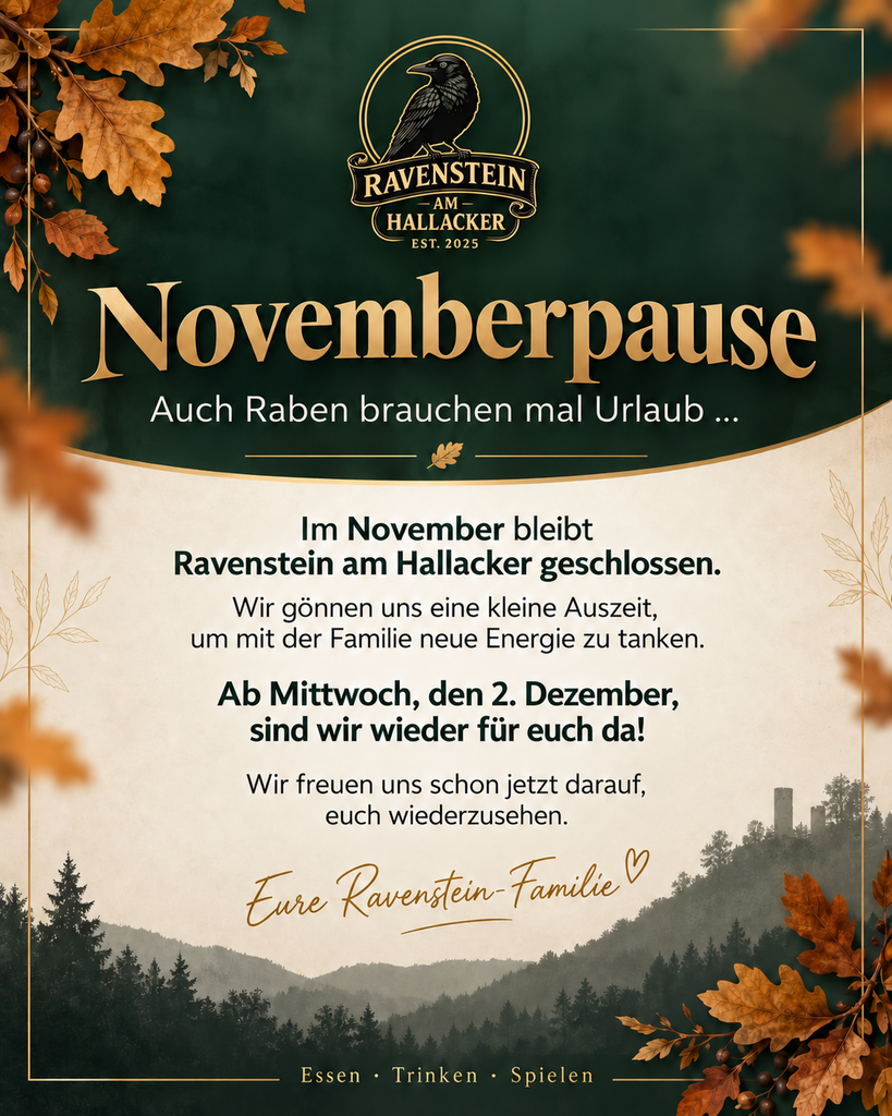 novemberpause im ravenstein am hallacker